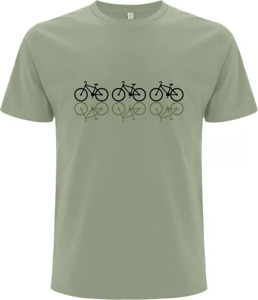 Spreecult Spreecult Spiegel Fahrrad - Bio und Fair - Männer Unisex T-Shirt - Bike Shirt, Khaki, – Produktbild 2 von 2