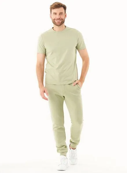 ORGANICATION ORGANICATION ESSENTIALS-PEENO- Soft Touch Sweathose aus Bio-Baumwolle, Grün(sage green), – Produktbild 2 von 4