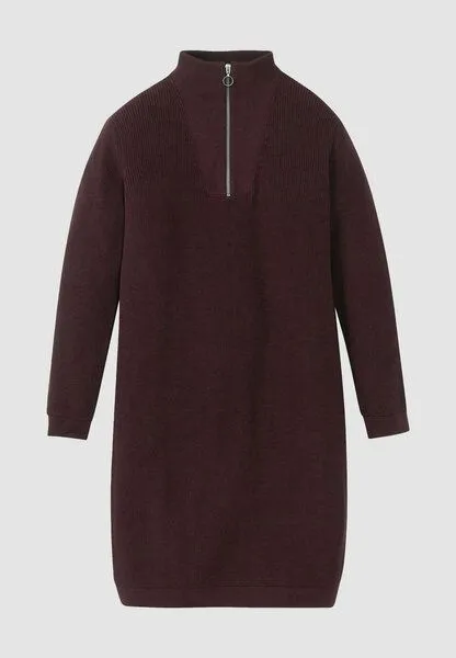 recolution Damen Strickkleid aus Bio-Baumwolle - STELLERA - recolution, Dark plum (lila), – Produktbild 1 von 4