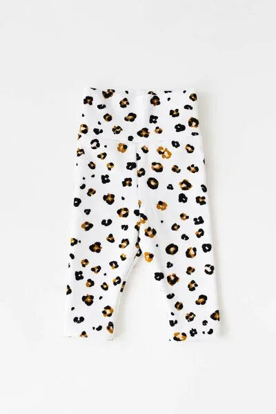 NoniKids Berlin Baby Sweat Leggings *Leopard* Bio Baumwolle | NoniKids Berlin – Produktbild 2 von 3