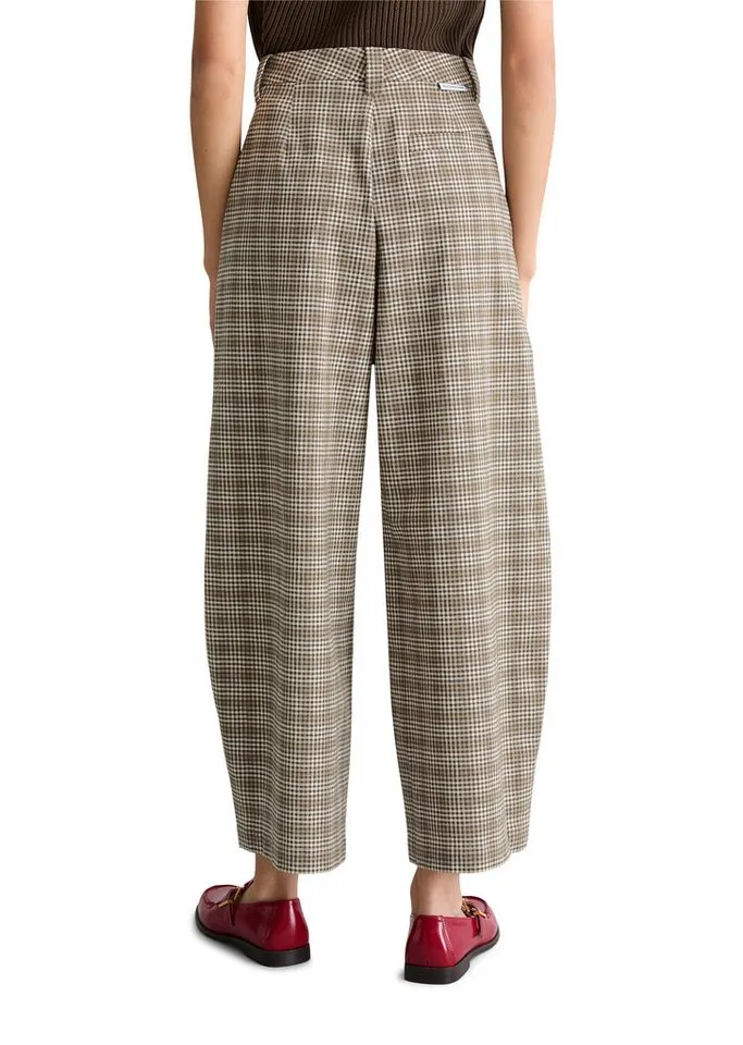 Marc O'Polo DENIM Chinohose aus Organic Cotton-Leinen-Mix, Braun, – Produktbild 3 von 5