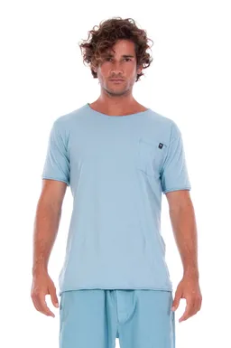 RAVENS VIEW IBIZA RAVENS VIEW IBIZA Herren vegan T-Shirt Rundhalsausschnitt Wild Pocket Cameo Blau – Produktbild 1 von 1