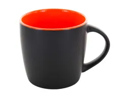 Keramiktasse "ENNIA" mattschwarz/orange – Produktbild 1 von 1
