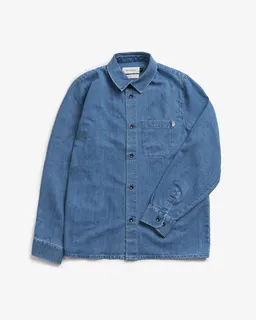 Rotholz Rotholz Herren vegan Hemd Denim Blau – Produktbild 1 von 1
