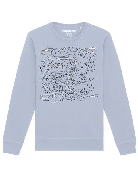 watapparel watapparel Sweatshirt Unisex Landschaft, Serene blue, – Produktbild 1 von 4