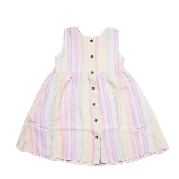 Maximo maximo Mädchen Tunika Kleid Musselinstoff Bio Baumwolle, Zartrosa geringelt, – Produktbild 1 von 1