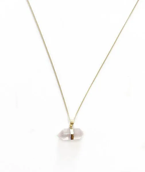Crystal and Sage Crystal and Sage Rosenquarz Diamond Halskette – Produktbild 1 von 1