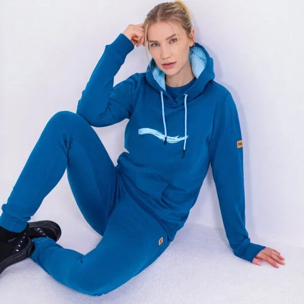 TAO Sportswear TAO Sportswear Warme Damen Jogginghose ELFI aus Bio-Baumwolle, Blau, – Produktbild 2 von 4