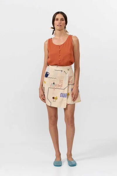 SUITE13LAB Suite13lab Damen-Minirock POLO im Holiday-Print, Beige, – Produktbild 2 von 4