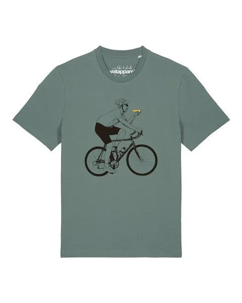 watapparel watapparel T-Shirt Unisex Fahrrad und Pizza, Green bay, – Produktbild 1 von 2