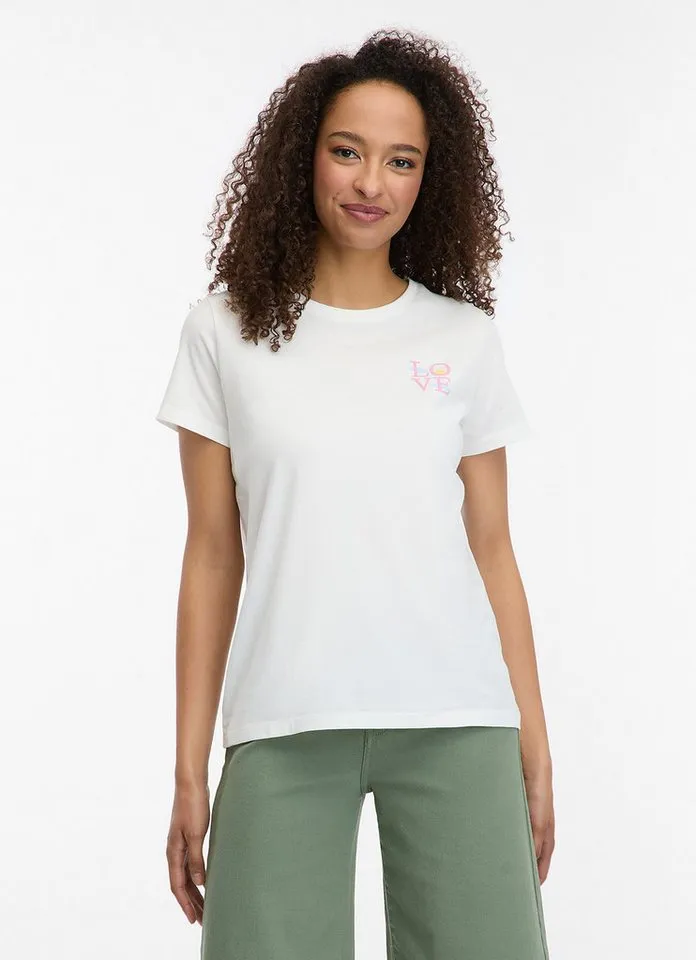 ragwear ragwear T-Shirt ADORI PP mit Print, aus Baumwolle, Regular Fit, Rundhalsausschnitt, Kurzarm, Weiß, – Produktbild 1 von 2