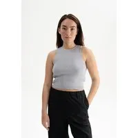 MELA Strick Top Style NIKARA | von MELA | Fairtrade & GOTS zertifiziert, Grau-melange, – Produktbild 1 von 1