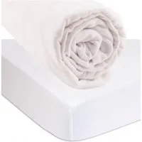 Easy Dort Easy Dort Set Spannbettlaken + Matratzenschoner Wasserdichter Aus Bio-Baumwolle, Weiß, – Produktbild 1 von 1