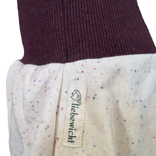liebewicht liebewicht Yogahose Pumphose Bio Sweat weiß/bunt gesprenkelt, White, – Produktbild 4 von 4