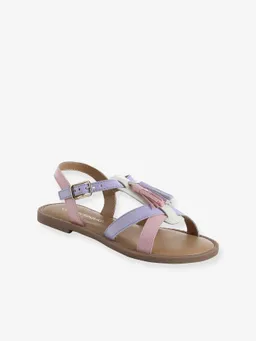 Vertbaudet Vertbaudet Offene Mädchen Sandalen mit Pastell-Quasten – Produktbild 1 von 1