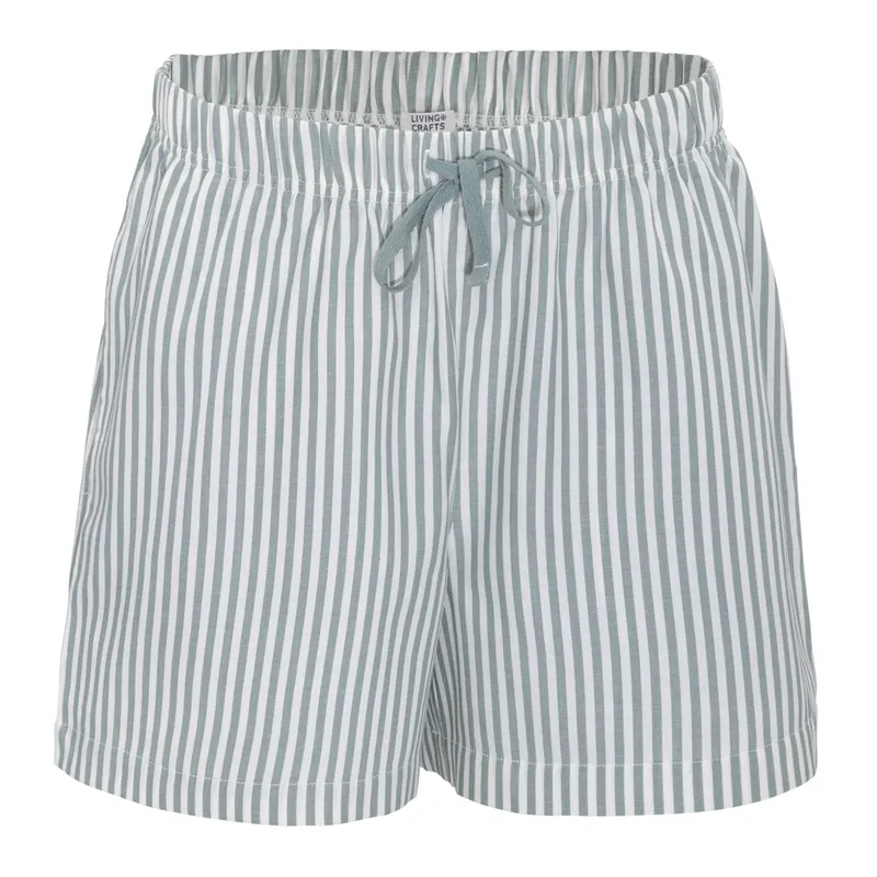 Living Crafts LIVING CRAFTS - Damen Pyjama-Shorts - Gestreift (100% Bio-Baumwolle), Nachhaltige Mode, Bio Bekleidung, Gestreift, – Produktbild 1 von 3