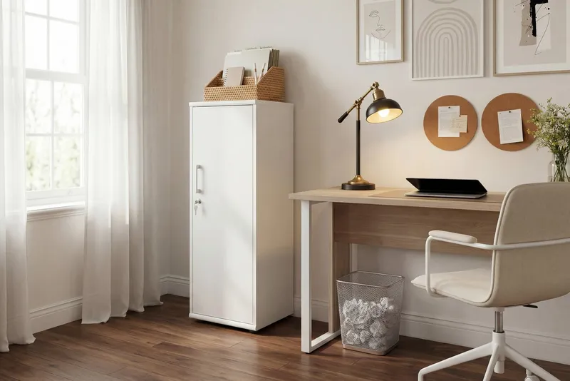 Schildmeyer Aktenschrank Serie 200, Aktenschrank, Made in Germany, B: 39,3 cm Solide Verarbeitung - Dieses Produkt ist in Deutschland gefertigt, Weiß, – Produktbild 1 von 4
