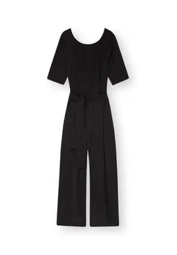Lovjoi LOVJOI Damen vegan Jumpsuit Staine Halbarm Schwarz – Produktbild 1 von 1