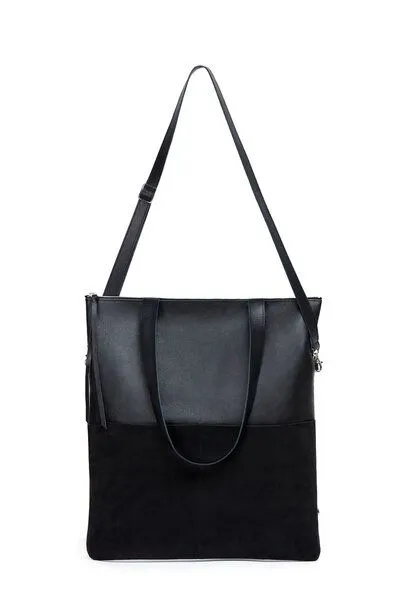ELEKTROPULLI Ledertasche MARA von ElektroPulli, Schwarz glatt / schwarz matt, – Produktbild 1 von 2