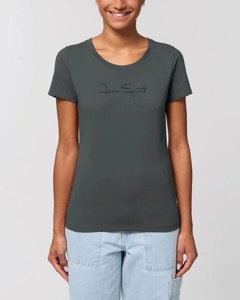 Human Family Human Family Bio Damen Rundhals T-Shirt "Amare - Free Spirit", Anthrazit, – Produktbild 2 von 3