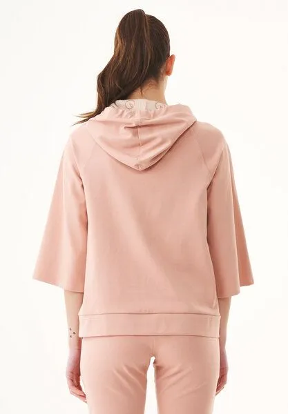ORGANICATION ORGANICATION 3/4 Arm Kapuzenpullover aus Bio-Baumwolle, Dusty blush, – Produktbild 4 von 4