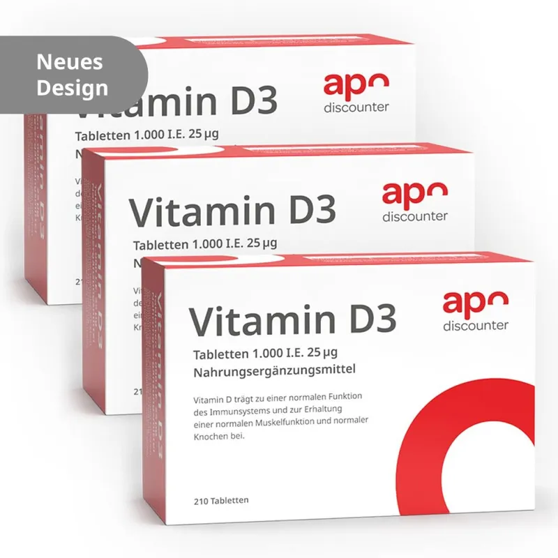apodiscounter Vitamin D3 Tabletten 1000 I.E. von apodiscounter – Produktbild 2 von 3