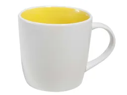 Keramiktasse "ENNIA" weiß/gelb – Produktbild 1 von 1