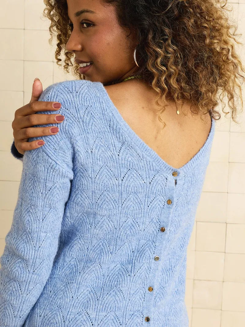 Vertbaudet Wende-Pullover, Blau, – Produktbild 3 von 4