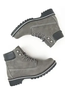 Will's Vegan Store Will's Vegan Store Damen vegan Dock Boots Grau – Produktbild 1 von 1