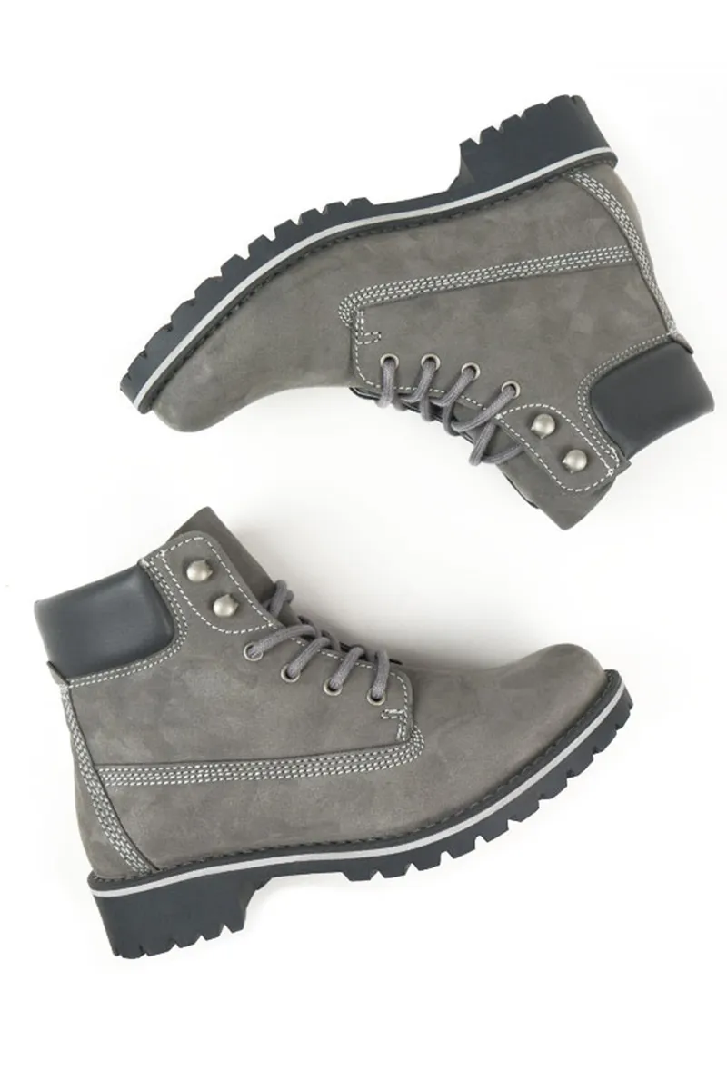 Will's Vegan Store Will's Vegan Store Damen vegan Dock Boots Grau, Grau, – Produktbild 1 von 2