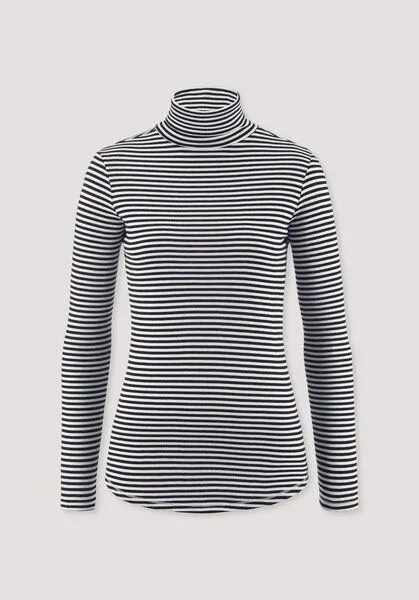 hessnatur hessnatur Streifen Softrib Longsleeve Fitted aus Bio-Baumwolle und Modal, Naturweiss, – Produktbild 4 von 4