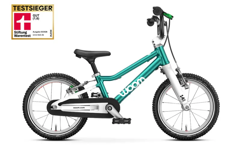 Woom Woom GO 2 (Gen. H) - 14 Zoll Diamant 1K - metallic turquoise, Türkis,blau, – Produktbild 1 von 1