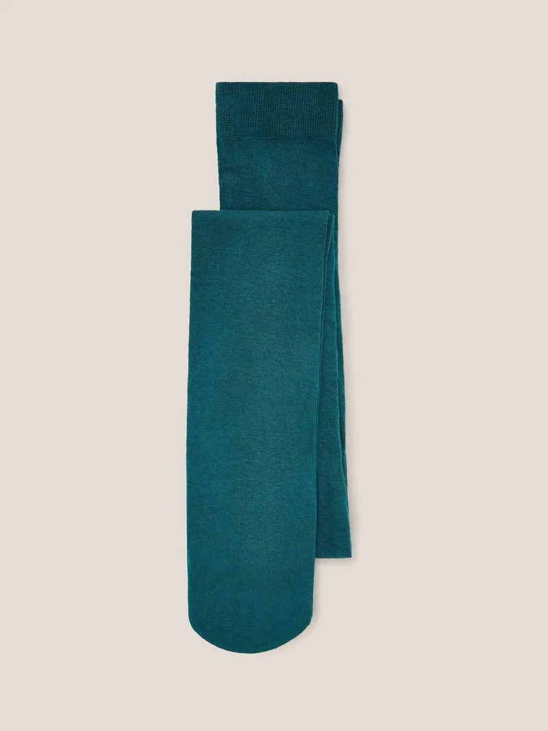 White Stuff Strumpfhose Patty - M, Dunkelblaugrün, – Produktbild 3 von 3