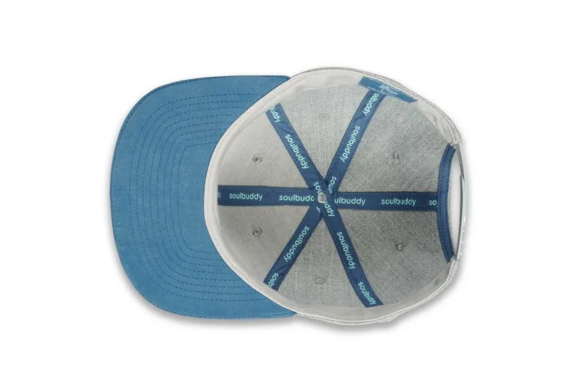 Soulbuddy Snapback Cap Basecap für Damen & Herren (auch als Kids Caps erhältlich, One Size, Unisex, Größenverstellbar), Blau|grau, – Produktbild 3 von 5