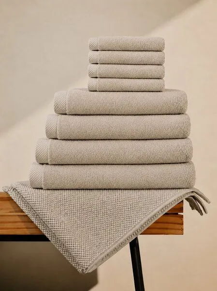 Pamukia Familien-Badset in Beige für 4 Personen aus 100 % Bio-Baumwolle | Kollektion Essence | Pamukia, Beige, – Produktbild 2 von 2