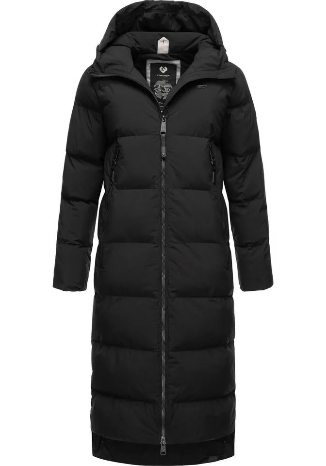 ragwear ragwear Wintermantel Patrise Extralanger Damen Winter Steppmantel mit Gehschlitzen, Schwarz, – Produktbild 2 von 4