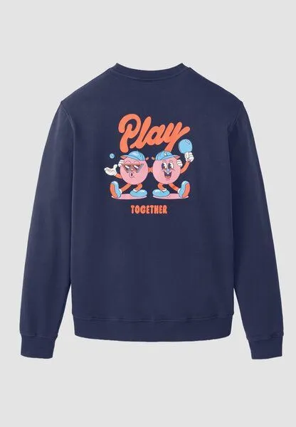recolution Herren Sweatshirt aus Bio-Baumwolle - TAMARILLO PLAY TOGETHER - recolution, Eclipse blue (blau), – Produktbild 4 von 4