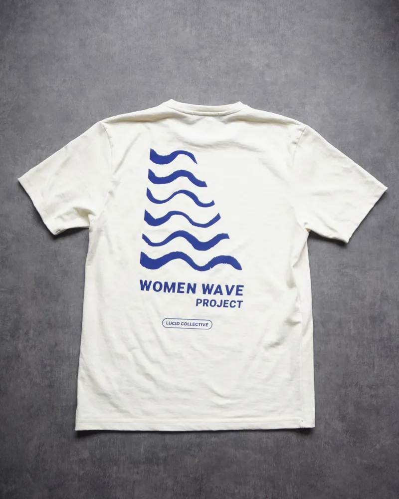 Lucid Collective Lucid Collective Damen vegan T-Shirt Lucid X Damen Wave Project Weiß, Weiß, – Produktbild 1 von 2