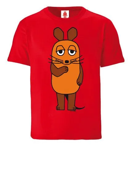LOGOSH!RT LOGOSH!RT Die Sendung mit der Maus Die Maus Kinder Bio T-Shirt, Rot, – Produktbild 2 von 4