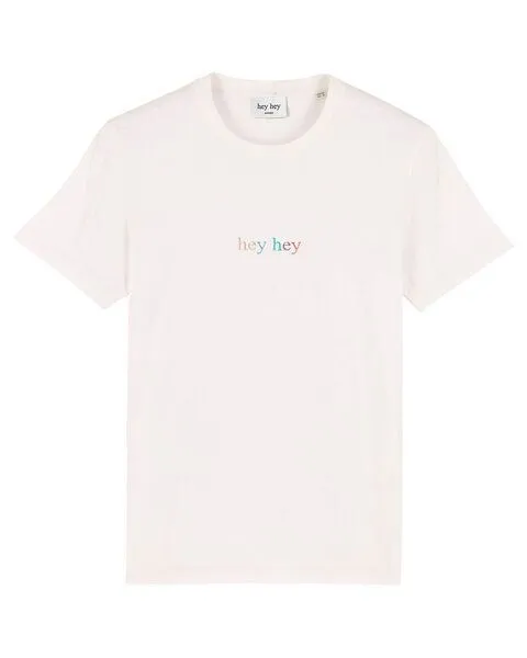 hey hey hey hey Rainbow T-Shirt – Produktbild 1 von 4