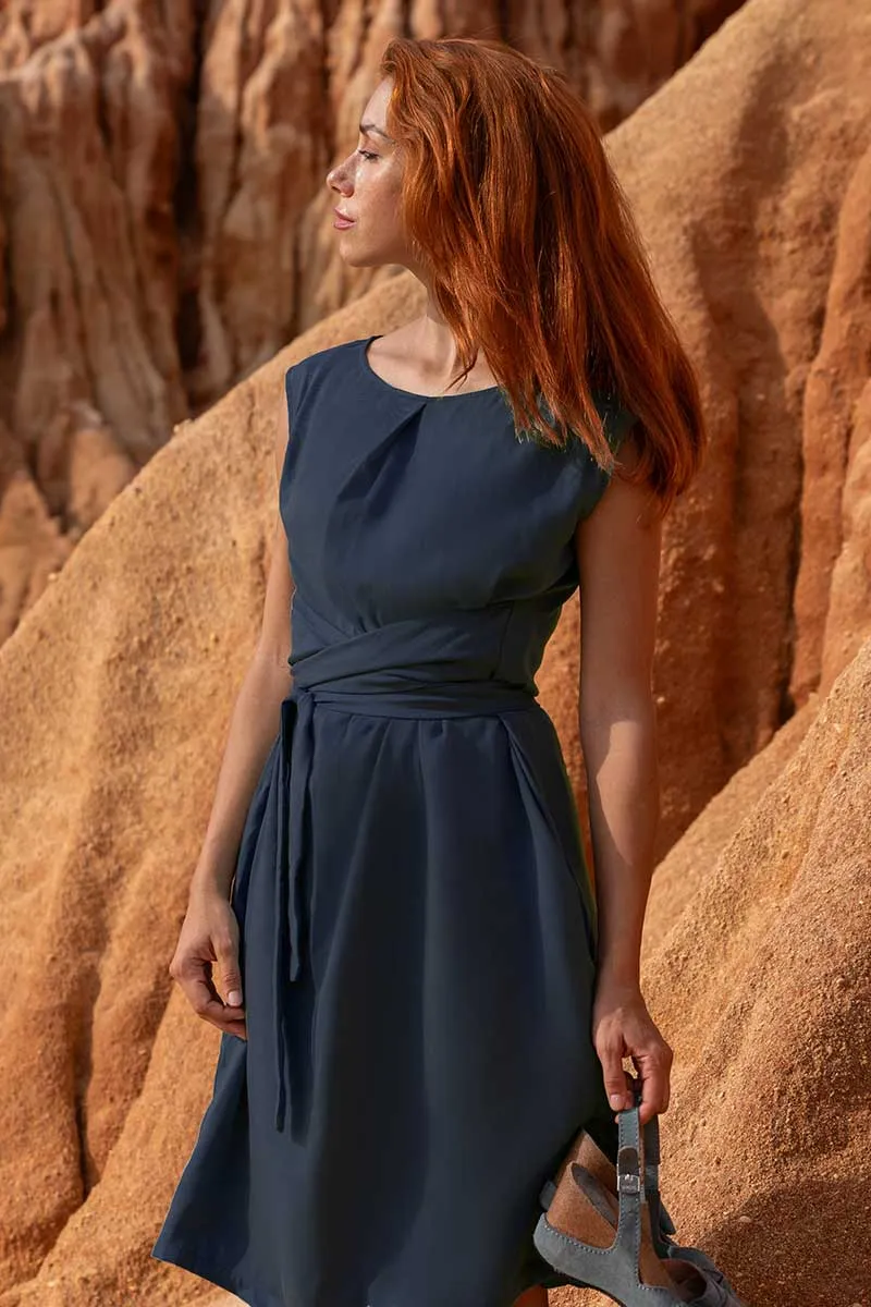 WiDDA Widda Damen vegan Kleid Adele Dunkelblau, Extra dunkelblau, – Produktbild 2 von 2