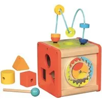 Goki goki Activity- und Motorikwürfel Beatbox, 5-teilig, bunt lackiert Maße 14 x 14 x 24 cm – Produktbild 1 von 1