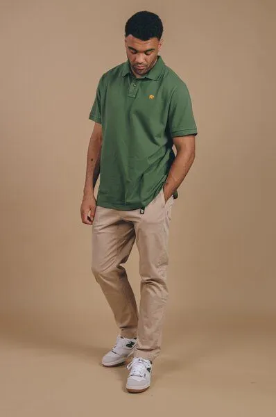 Trendsplant Trendsplant Organic Essential Polo Shirt Greener Pastures, Grün, – Produktbild 4 von 4