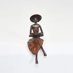 Moogoo Creative Africa Moogoo Creative Africa Bronze-Skulptur "Lesende Frau mit Hut " by Soré – Produktbild 1 von 1