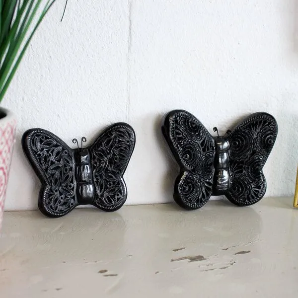 Mitienda Shop Mitienda Shop Deko Schmetterling aus schwarzer Keramik – Produktbild 4 von 4