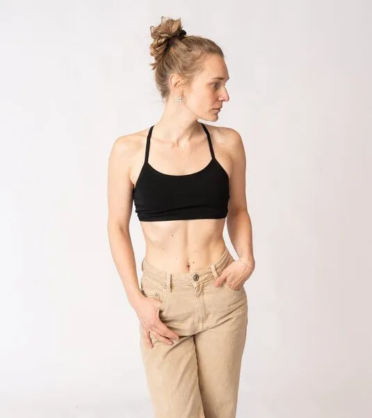 Gary Mash GARY MASH Bandeau BH aus Biobaumwolle, Schwarz überkreuz, – Produktbild 2 von 4