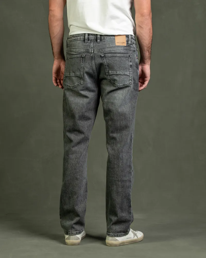 Kuyichi Kuyichi Herren vegan Jeans Scott Regular Charcoal Fade, Dunkelgrau, – Produktbild 1 von 2