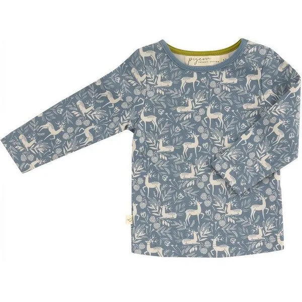 Pigeon by Organics for Kids Pigeon by Organics for Kids Kinder-Langarmshirt mit Aufdruck, Blau (mit hirschaufdruck), – Produktbild 1 von 1