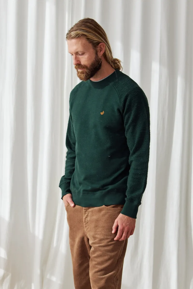 TWOTHIRDS TWOTHIRDS Herren vegan Sweatshirt Dunmore Dunkelgrün, Dunkelgrün, – Produktbild 1 von 2