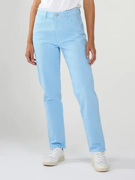 KnowledgeCotton Apparel KnowledgeCotton Apparel Damenhose STELLA tapered Twill Pants, Airy blue (blau), – Produktbild 2 von 3